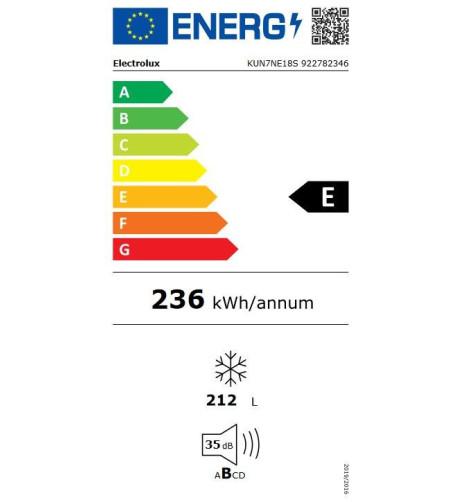 Zamrażarka szufladowa Electrolux KUN7NE18S