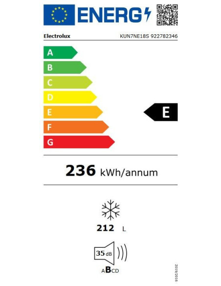 Zamrażarka szufladowa Electrolux KUN7NE18S