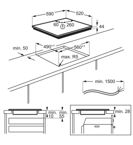 Płyta indukcyjna Electrolux KIR60433 500 Induction SLIM-FIT 60 cm