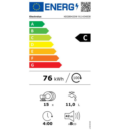 Zmywarka do zabudowy Electrolux KEGB9420W