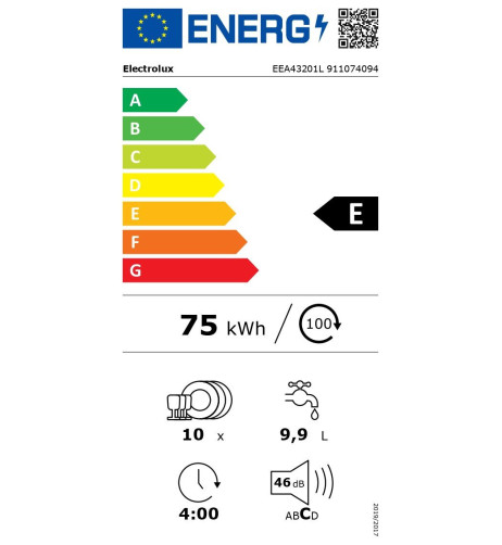 Zmywarka do zabudowy Electrolux EEA43201L