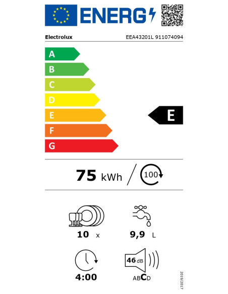 Zmywarka do zabudowy Electrolux EEA43201L