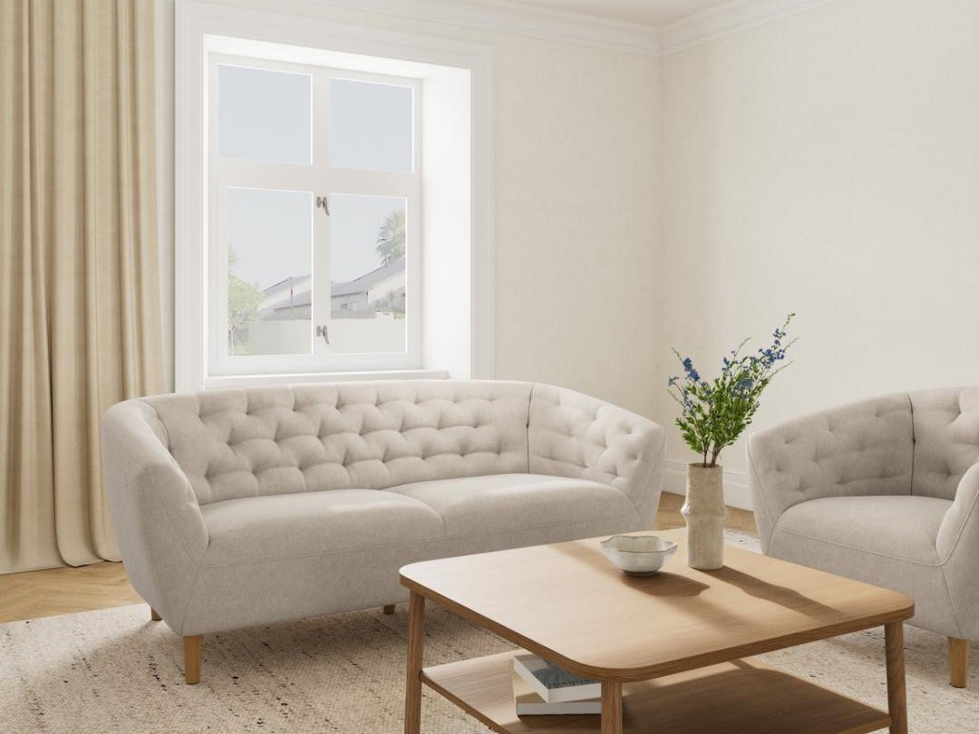 Stolik kawowy Banbury – dąb naturalny 90×90×42 cm